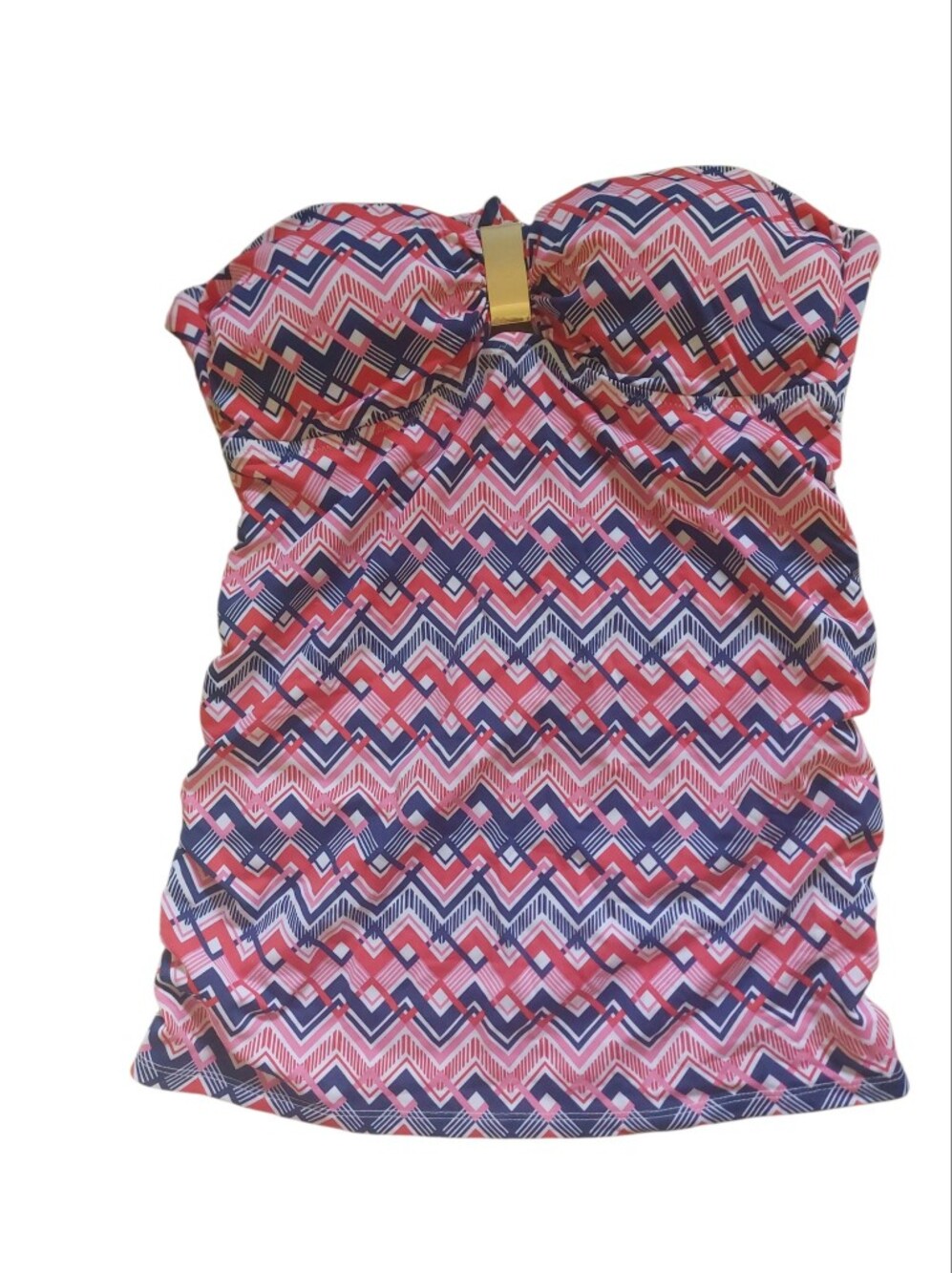 A Pea in the Pod red, white, and blue tankini strapless maternity size S - Picture 3 of 10